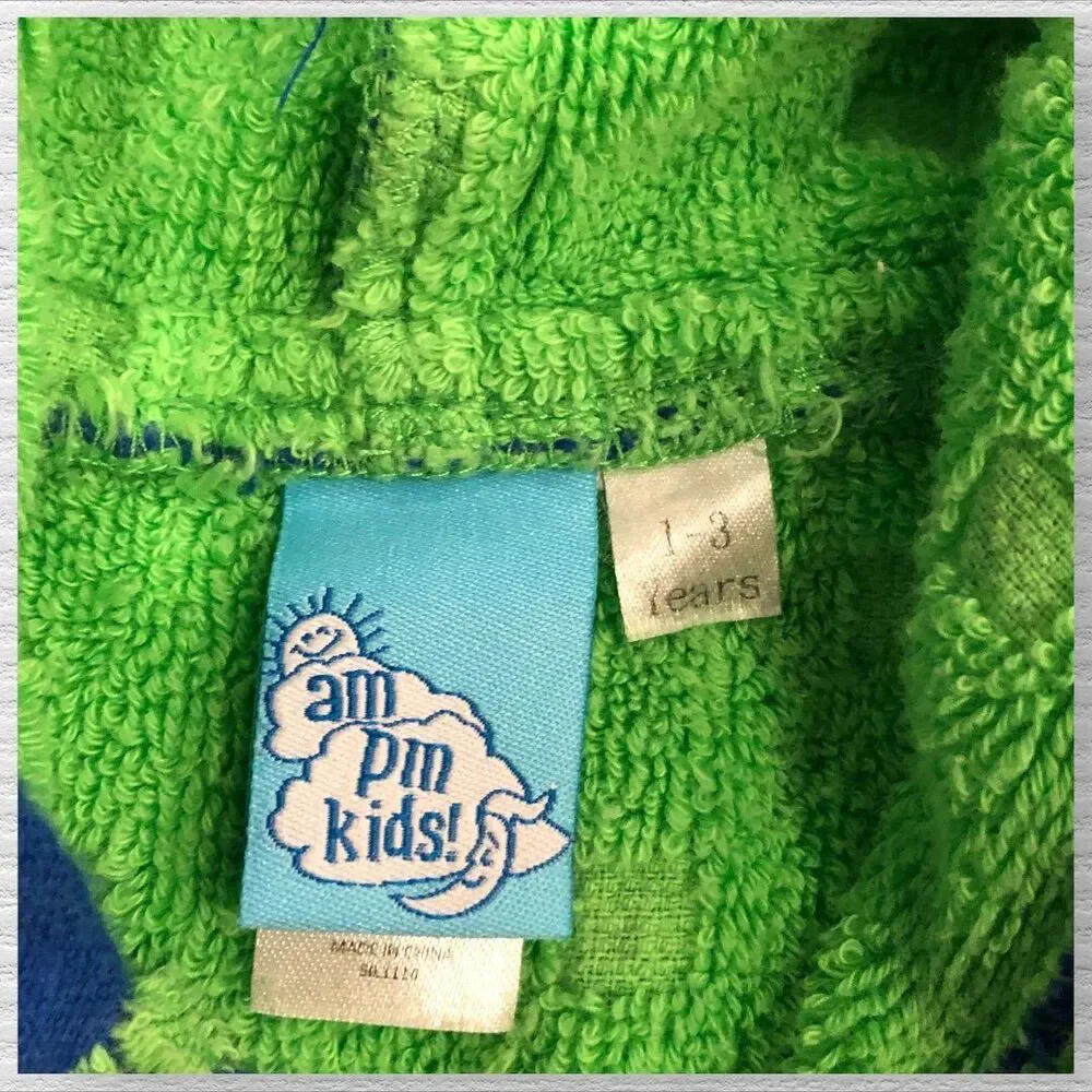 AM PM Kids Blue Muslin Hooded Robe (1-3 Years)